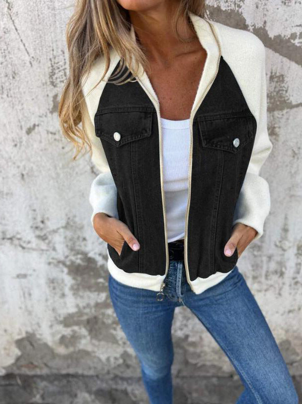 DELANEY | CASUAL JACKET WITH ZIP FASTENING AND V-NECK – Harper & Ellis